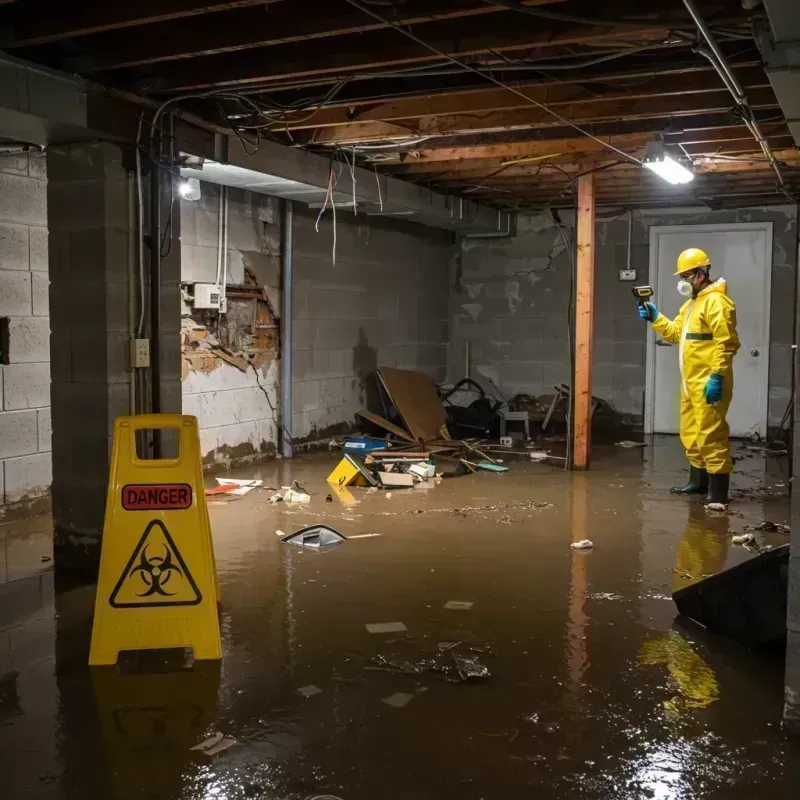 Flooded Basement Electrical Hazard in Many Farms, AZ Property